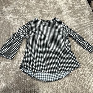Maurice’s black & white check top- 1084